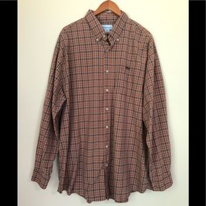 Carhartt Plaid Striped Button Up Shirt Sz 2XL Tall
